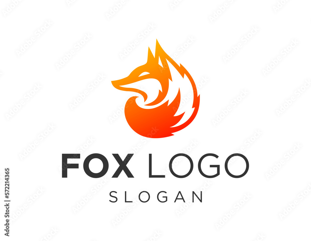 Logo about Fox on a white background. created using the CorelDraw application.