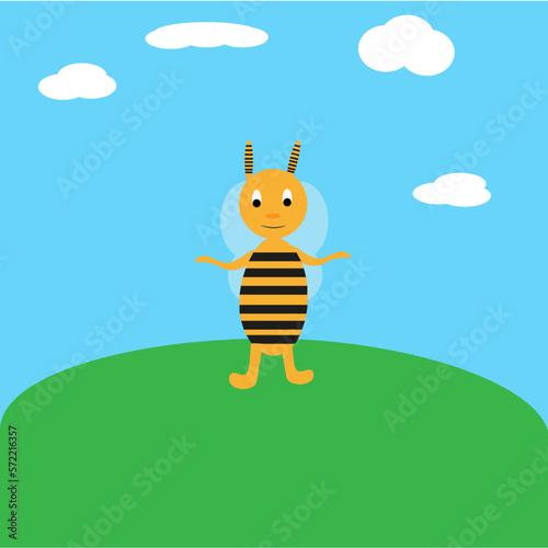 drawing of a bee