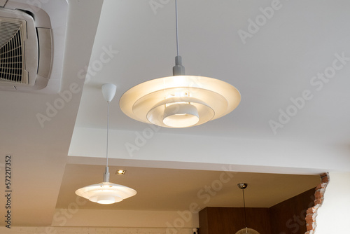 Modern Lamp hang ceiling in office industrial style.