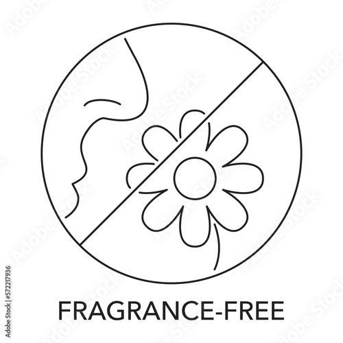 Fragrance free Icon in thin line