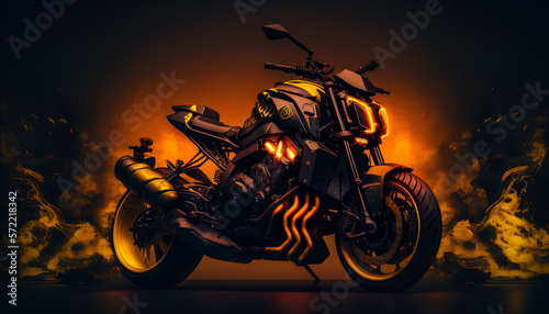 silhouette of motorcycle