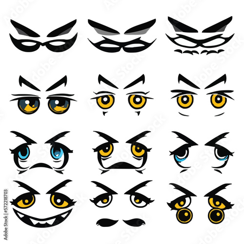 Wallpaper Mural Set of eyes expressions vector file Torontodigital.ca
