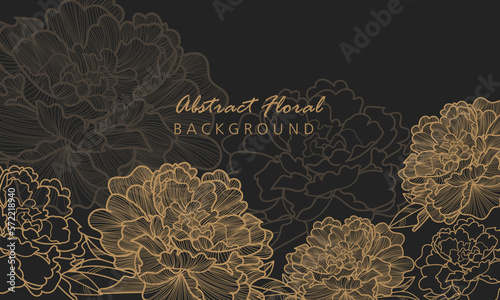 floral golden background
