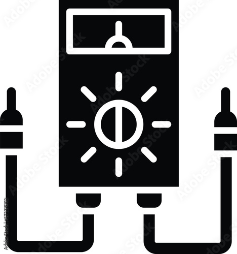 Voltmeter Vector Icon Design Illustration