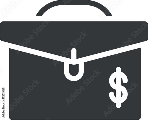 briefcase sign icon.filled briefcase sign icon from business collection. flat glyph vector isolated on white background. Editable briefcase sign symbol can be used web and mobile