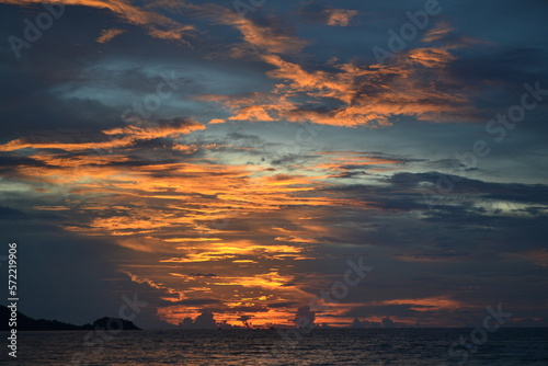 sunset over the sea in Thailand 