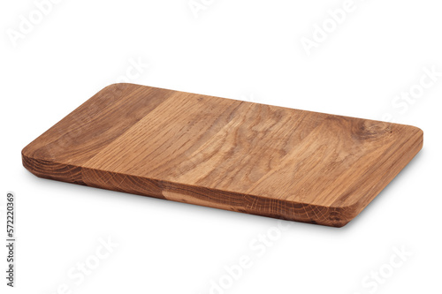 oak serving tray isolated on white background