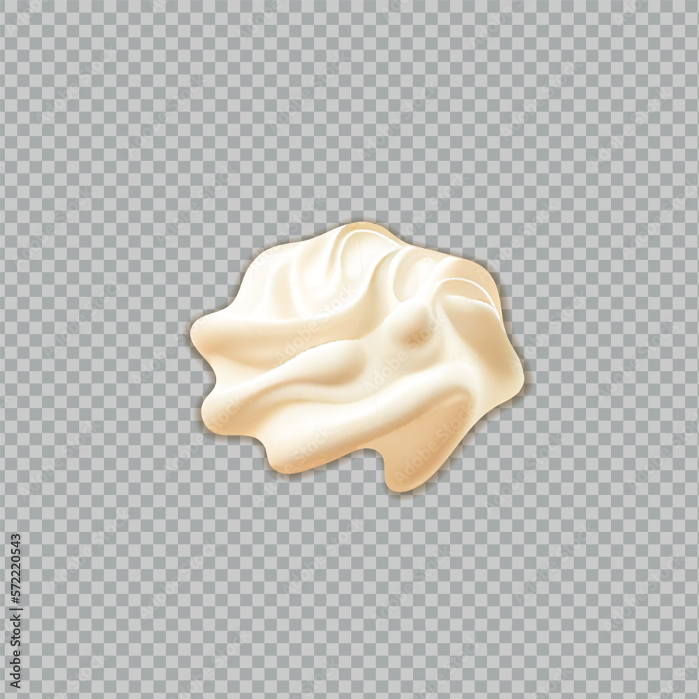 Flowing realistic liquid mayonnaise on transparent background.Spreading cheese, cream, milk, cream or yogurt. Flowing realistic liquid mayonnaise on transparent background.Spreading cheese, cream, milk, cream or yogurt.