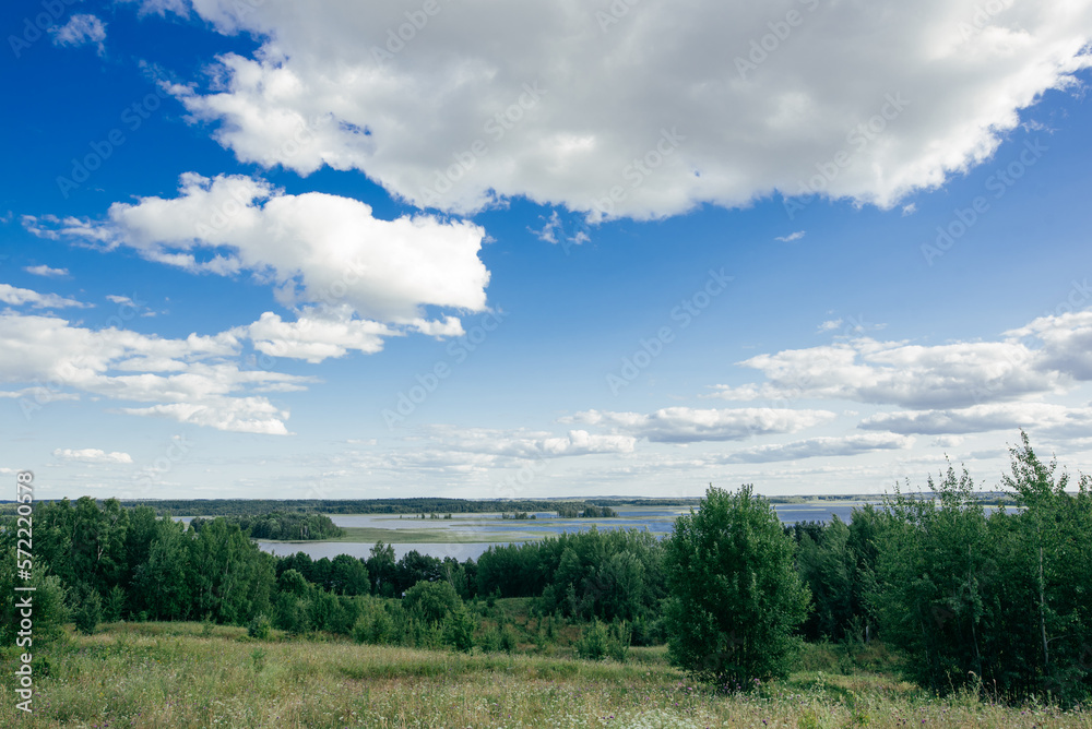 landscape overlooking the lake, Belarus