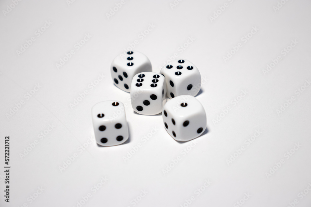 5 dice with two, three, five, 1 and six as the outcome 5 dice with two, three, five, 1 and six as the outcome
