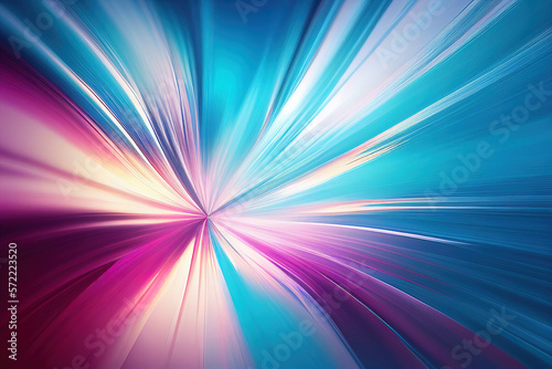 Motion colorful background with pink and blue lines. Generative AI