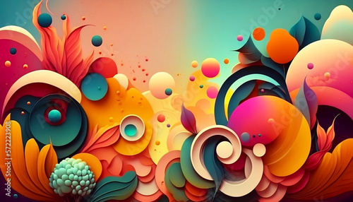 abstract colorful background with circles