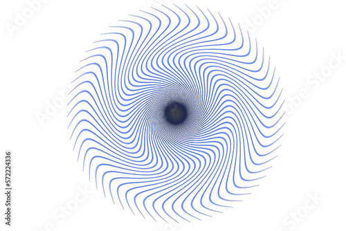 3d rendered spiral iris eye arms merging in hole blue