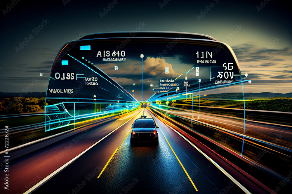 Intelligent transportation system (IoT) enabled smart car (HUD) concept