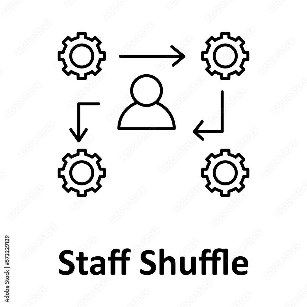 Staff shuffle vector icon easily modify

