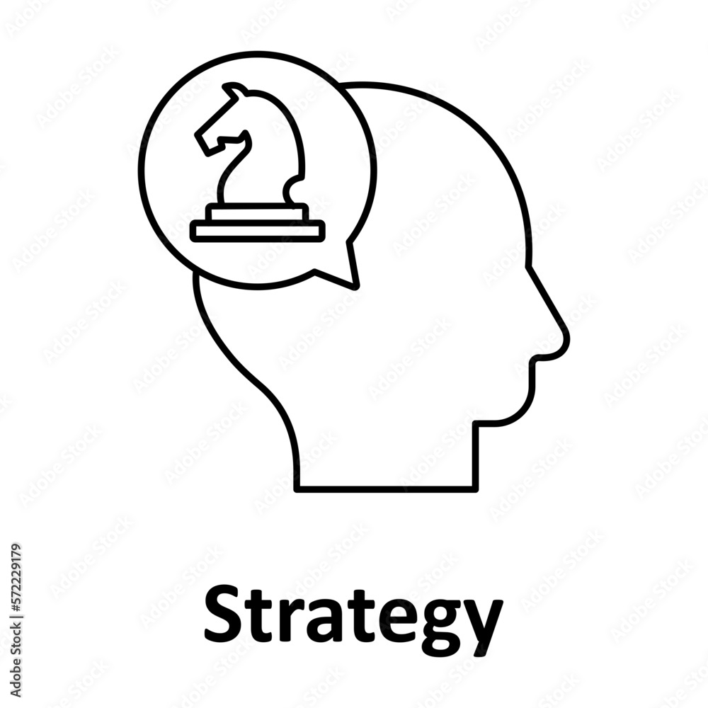 Strategy vector icon easily modify

