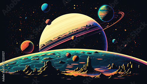 Pixel art assets space 16 bits, 8 bits, Retro, vintage