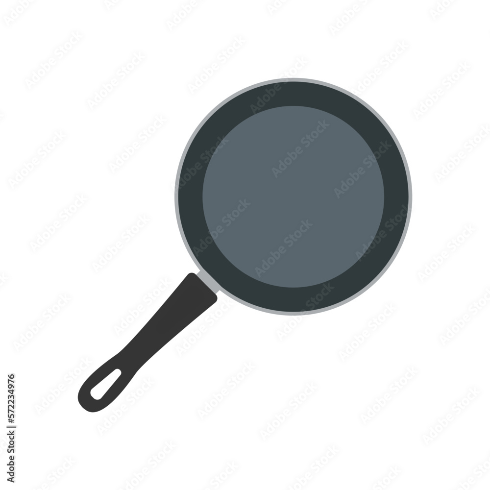 frying pan flat design vector illustration frying pan flat design vector illustration