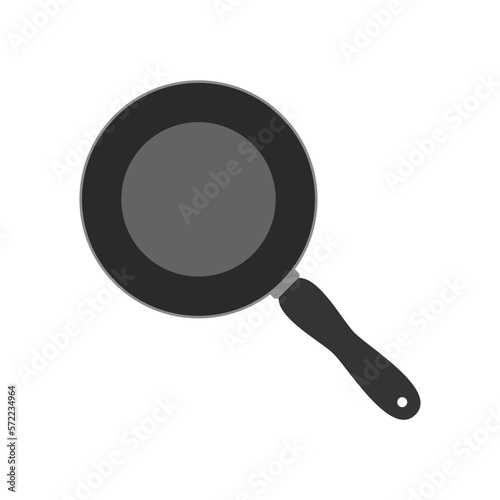 frying pan flat design vector illustration