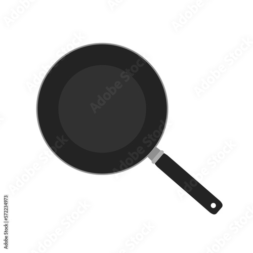 frying pan flat design vector illustration