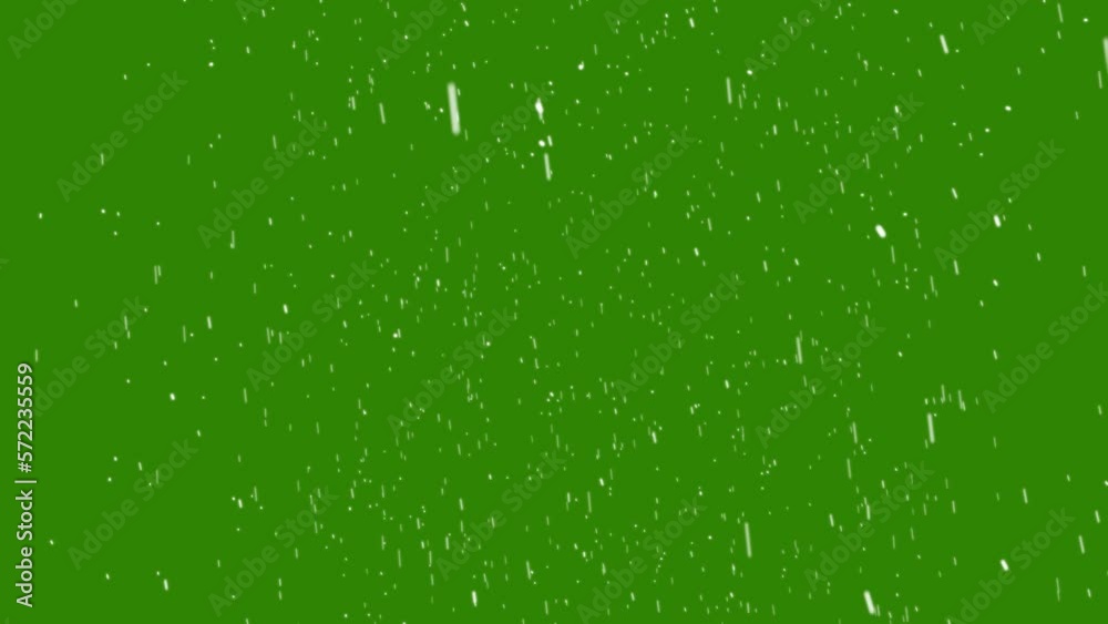 Snow falling on green background Snow falling on green background