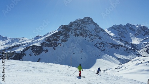 paisagem, natureza, bezau, austria, neve, montagna, inverno, esqui, alpes, frio, esporte, viagem, gelo, céu, estação de esqui, relax