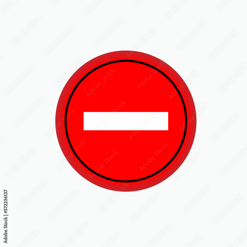 Stop Icon - Prohibition Vector, Sign and Symbol for Design, Presentation, Website or Apps Elements. Stop Icon - Prohibition Vector, Sign and Symbol for Design, Presentation, Website or Apps Elements.
