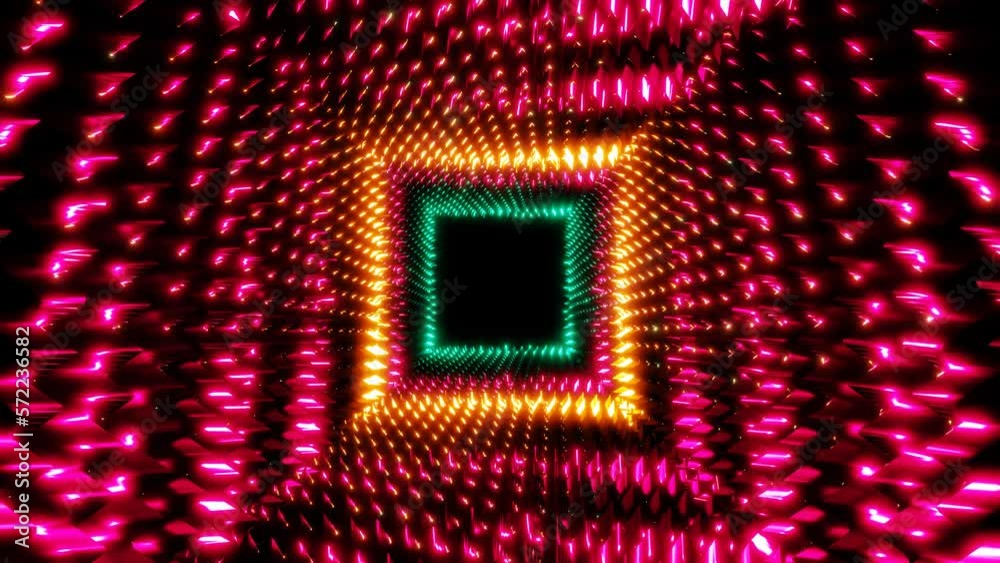 vj loop purple rotating sci-fi digital tunnel abstract background. High quality 4k footage