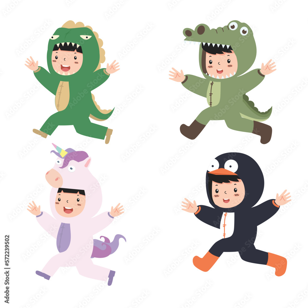 little kid characters in Animals costumes set little kid characters in Animals costumes set