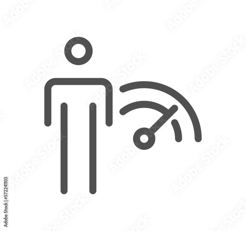 Credit rating related icon outline and linear vector.