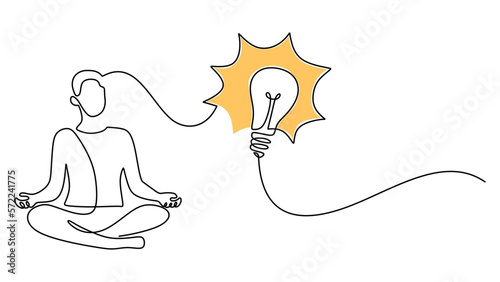 One single line of man medi...