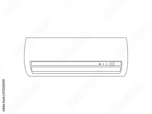 illustration of a Ac. Simple air conditioner vector illustration stock illustration.