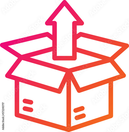 Unboxing Vector Icon Design Illustration