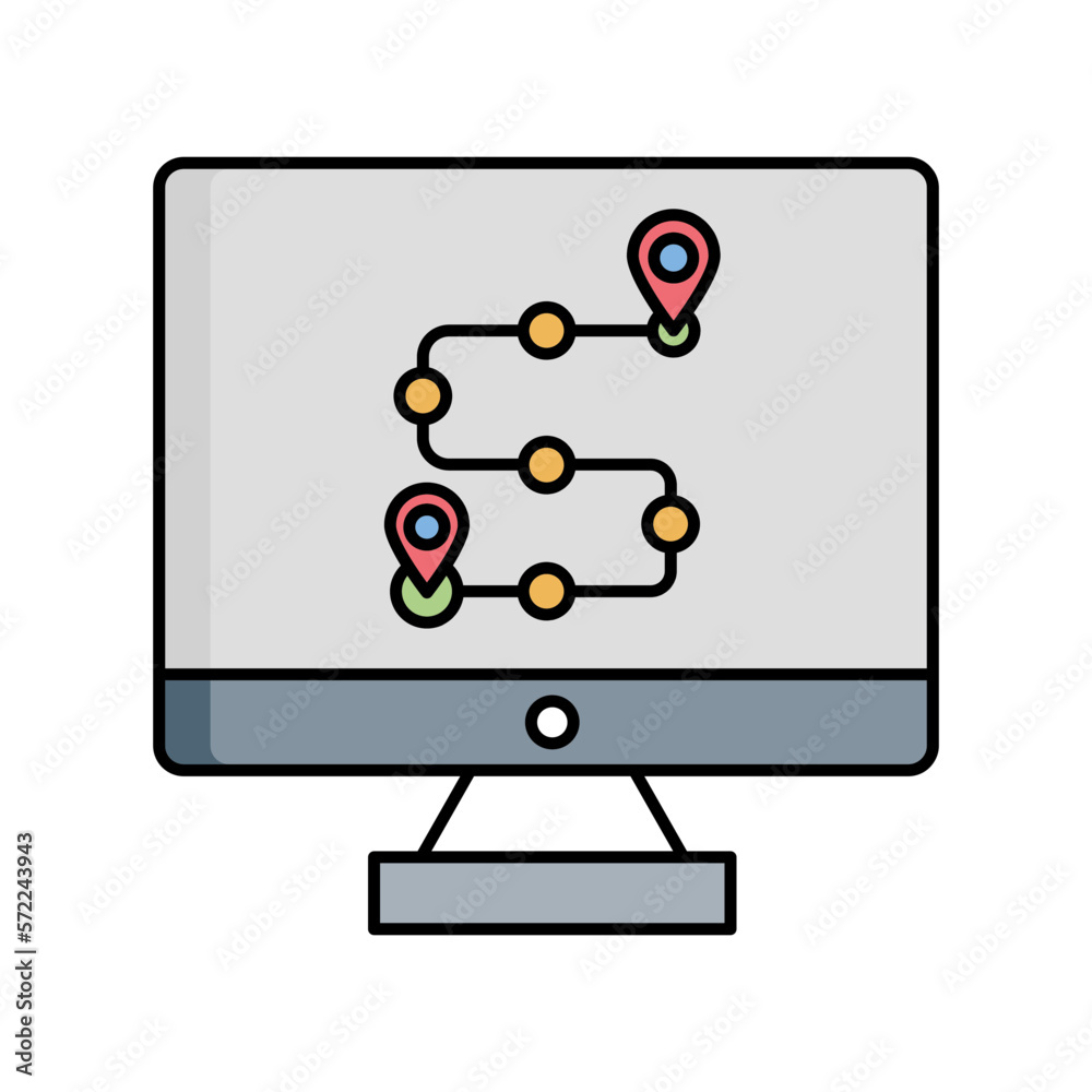 Rout map vector icon easily modify
Rout map vector icon easily modify