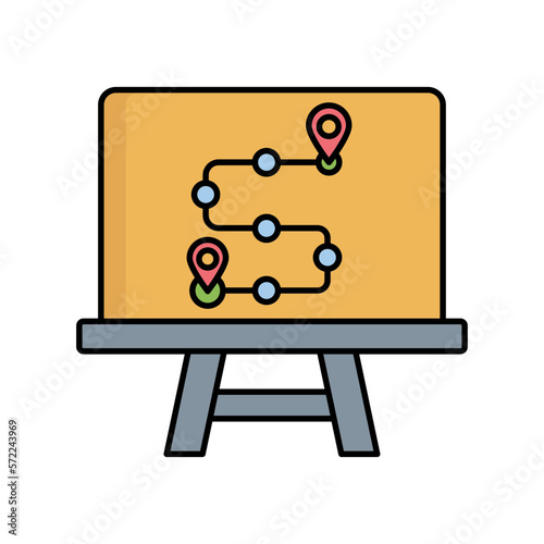 Rout map vector icon easily modify

