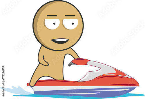Man on the sea on a jet ski
