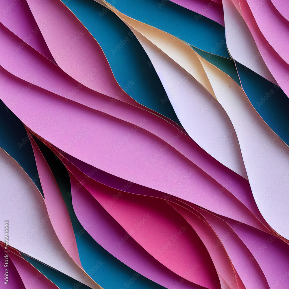 Colorful abstract wave pattern on pink, Generative AI Colorful abstract wave pattern on pink, Generative AI
