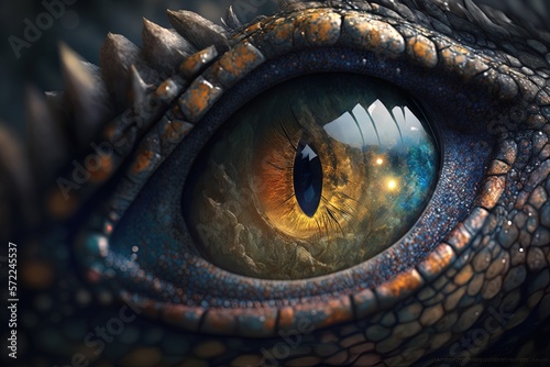 Fantasy Dragon s Eye Generative AI