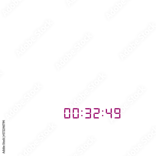 Digital clock number set. Electronic figures. Vector illustration.