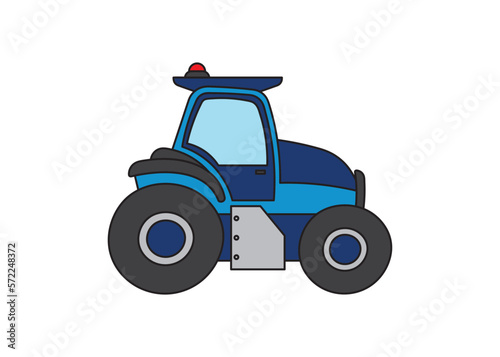 Vector illustration color children construction tractor clipart