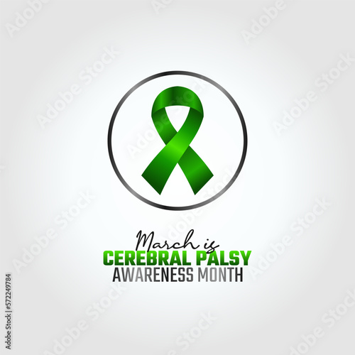 vector graphic of cerebral palsy awareness month good for cerebral palsy awareness month celebration. flat design. flyer design.flat illustration.