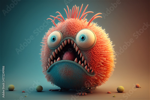 Fototapeta Naklejka Na Ścianę i Meble -  Alien creature caught by surprise