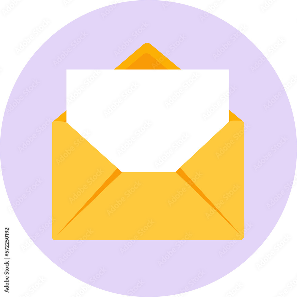 A blank white sheet in a yellow envelope. A blank white sheet in a yellow envelope.