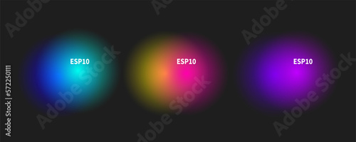 Set of blurred color spots