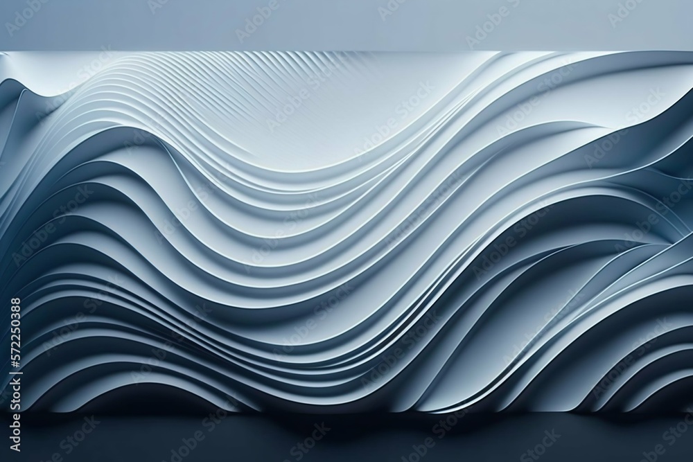 Obraz premium Abstract smooth wave lines background. Generative AI