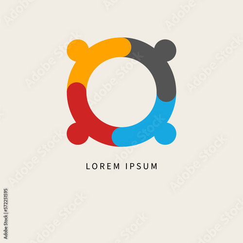 Circle of people, business logo