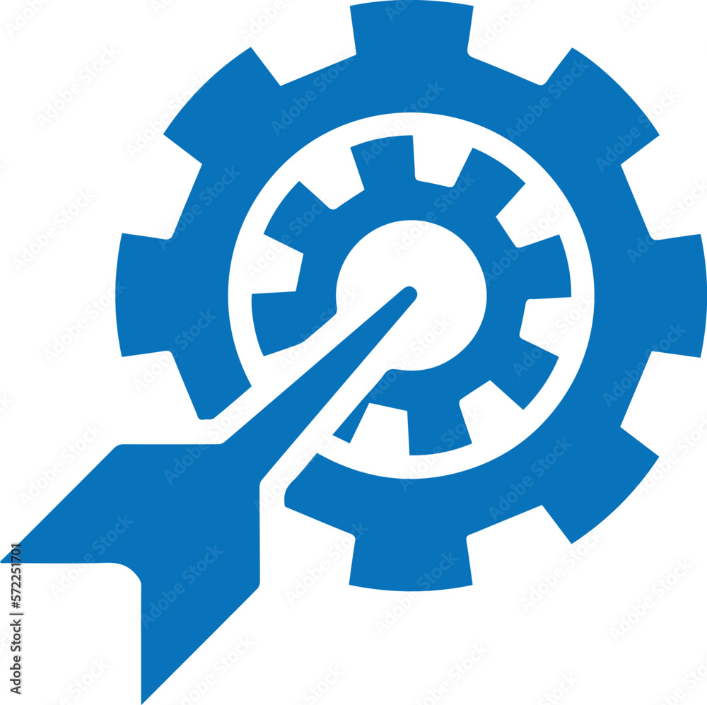 Goal setting icon, target setting icon blue vector Goal setting icon, target setting icon blue vector