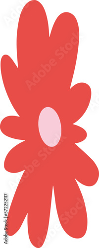 Flores sencillas vectorizadas a dos colores (ID: 572252117)
