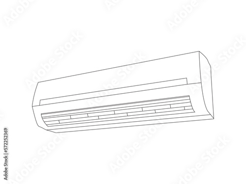  illustration of a Ac. Simple air conditioner vector illustration stock illustration.