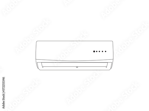 illustration of a Ac. Simple air conditioner vector illustration stock illustration.